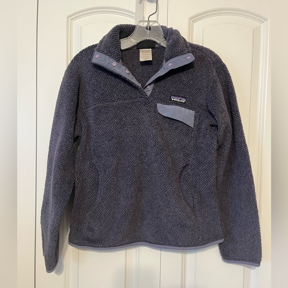 Patagonia Grey Retool Snap T Fleece SweatShirt Sweater‎ Pullover Jacket SMALL - Picture 1 of 4